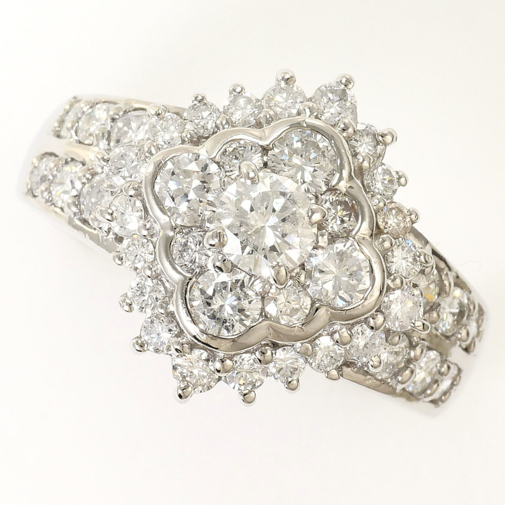VINTAGE Silver Diamond Ring